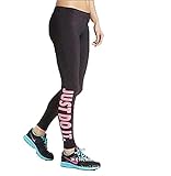 Oulifa Women's High Waist Cropped Yoga Sport Leggings Pink Just do it