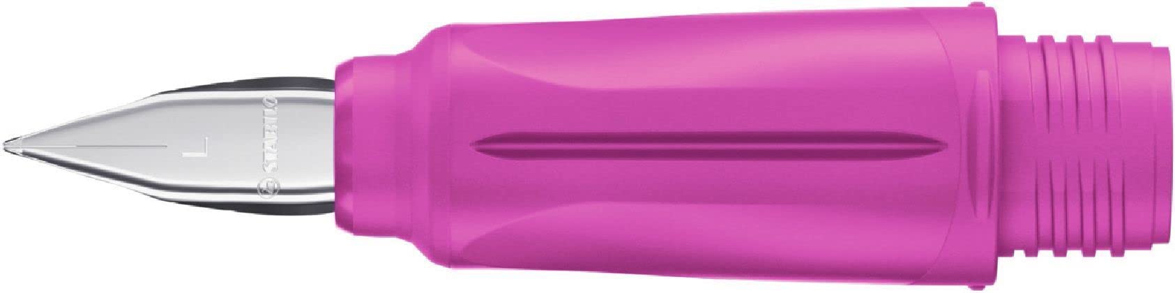 STABILO Ergonomic School Fountain Pen EASYbuddy FRESH EDITION - Grip - Left-handed pen - L Nib - pink/light blue