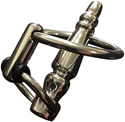 The Bondage Locker Penis Plug with Glans Ring and Textured Shaft, 50 mm