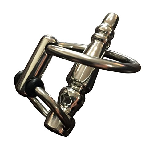 The Bondage Locker Penis Plug with Glans Ring and Textured Shaft, 50 mm