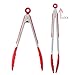 Mrs. France 9,12'' Heavy Duty, Stainless Steel Kitchen Tongs – Non-Stick, Heat Resistant BBQ, A Serving and Feeding Set for Your Kitchen Collection – Plus BONUS Silicone Pot Holder
