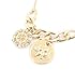 MOLOCH Layered Choker Necklace Delicate Multilayer Chain Insignia Coin Pendant Necklace Set Women Jewelry (Gold)