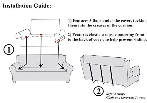 YEMYHOM Real Non-slip Pet Dog Sofa Covers Protectors Super Soft Couch Slipcovers with Flannel Fleece Fabric (Loveseat, Gray)