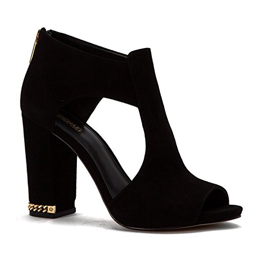Michael michael kors women s sabrina open toe black kid suede 7.5…