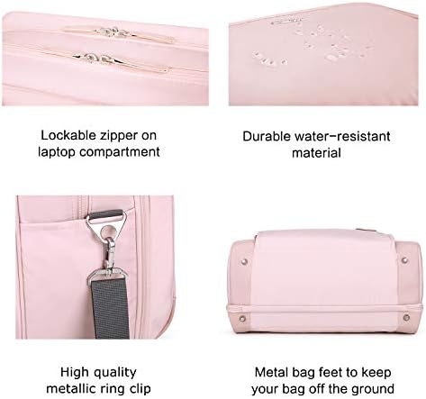 Weekender Bag, BAGSMART Carry On Bag Travel Duffle Bag Large Overnight Bag for Women, Dusty Pink 5 Weekender Bag, BAGSMART Carry On Bag Travel Duffle Bag Large Overnight Bag for Women, Dusty Pink