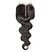 B&F Hair Brazilian Virgin Hair 1piece Body Wave Middle Part Lace Closure 100% Human Hair Natural Color 30-35g/pc (14inch Closure)
