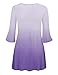 LL Womens Round Neck 3/4 Bell Sleeves Ombre Tunic Top - Made in USA
