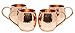 Advanced Mixology Moscow Mule Copper Mugs - 100% Pure Copper, 16 Ounce Set of 4 with 4 Artisan Hand Crafted Wooden Coasters