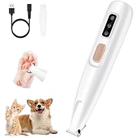 Mcbazel Cordless Dog Paw Trimmer with LED Light, Quiet Precision Pet Grooming Kit for Dogs and Cats, Electric Hair Clipper Pe