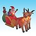 8.5 Foot Long Christmas Inflatable Santa Claus & Penguin on Sleigh Pulled by 2 Reindeer