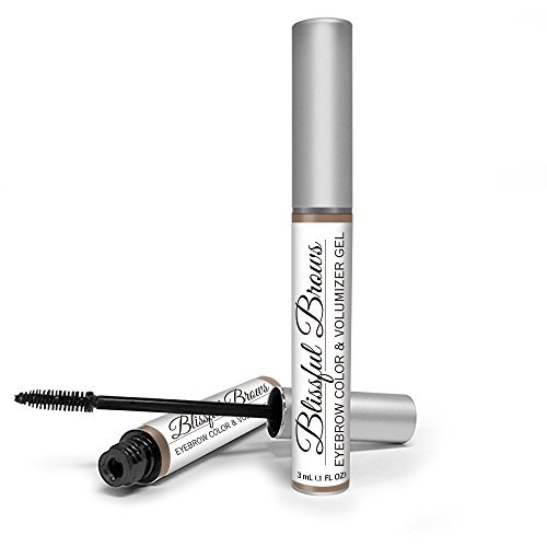 Blissful Brows by Hairgenics â€“ One Step Long Lasting Tinted Eyebrow Gel Infused with Fibers for Thick and Full Brows (Brunette)