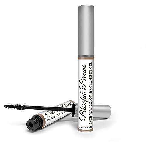 Blissful Brows by Hairgenics – One Step Long Lasting Tinted Eyebrow Gel Infused with Fibers for Thick and Full Brows (Brunette)