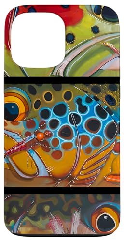 Fly Fishing Brown Trout Rainbow Fishing Fish Skin Pattern Case for iPhone 13 Pr…