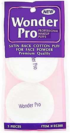 Advanced Enterprises 5300 Wonder Pro Satin Back Puff 3 Ct.