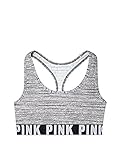 Victoria's Secret PINK Logo Racerback Bra Top Grey (Small)