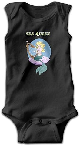 Sea Queen Unisex Baby 100% Cotton Lightweight Sleeveless Bodysuits Onesies 6 M