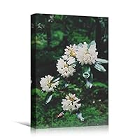 Canvas Wall Art White Fields Bohemian Colorful Floral Group Multicolor Photography - 12x18 inches