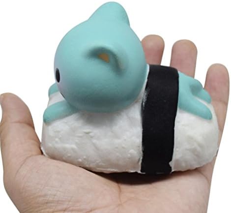 Clearance! Hot Sale! ❤️ Slow Rising Squishy Toys, Neartime 1PC Sushi Cat Cartoon Toy Slow Rising Scented Gift Toys (9.5×6.5×7cm, Sky Blue)