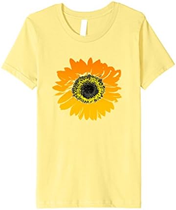 Kids Sunflower T shirt, Garden Happiness Nature Summer Positivity 8 Lemon