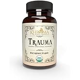 Khroma Herbal Products Trauma Blend - Organic Trauma Support - 60 Vegan Capsules in Glass Bottles USDA Organic, Vegan, Kosher, 3rd Party Tested