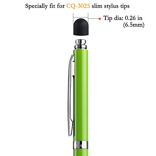 (Dia 0.26 Inches) Replacement Rubber Tips for ChaoQ Slim Series Stylus pens, 10 Pack - Thumbnail 2