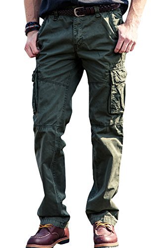 green cargo work pants