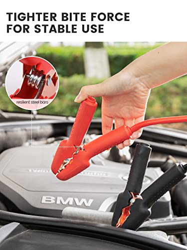 YANTU Jumper Cables for Car Battery, -40℉ 20 FT 6 Gauge Heavy Duty Booster Cables, Stable Insulated Alligator Clips, Suitable for Car/SUV