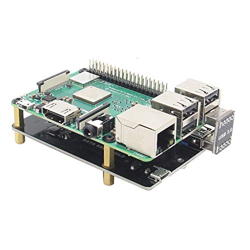 Geekworm Raspberry Pi 3B/3 B+(B Plus) M.2 NGFF 2280/2260/2242/2230 SATA SSD Shield USB3.0 X860 NAS Storage Expansion Board Support Raspberry Pi 3 Model B+/3B/2B/ROCK64