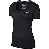 Women's Nike Legend 2.0 V-Neck Dry Training T-Shirt Black/White Size Small