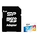 Silicon Power 64GB MicroSDXC UHS-1 Class10, Elite Flash Memory Card with Adapter (SP064GBSTXBU1V20SP)