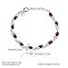 NYKKOLA Stunning Solid 925 Silver Beautiful Red Diamond Fashion Bracelet Chain