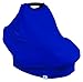 Nursing Scarf Car Seat Cover Baby Shopping Cart High Chair Wrap Stretch Stroller Canopy - Stretchy Universal 5-in-1 Infinity Scarf for Breastfeeding Soft & Lightweight Dark Blue by Teddy and Flower