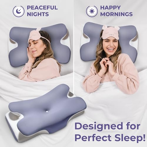 Comfortpad 2 in 1 Memory foam neck shoulder pillow cushion | OSA Sleep APNEA | Back and side sleepers, supportive sleep pillow, British Company