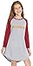 INTIMO Harry Potter Nightgown For Girls Hogwarts House Raglan Long Sleeve Pajama (Gryffindor, 10/12)