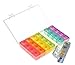 QIJUN 7 Day Pill Box & 4 Times a Day Pill Organizer,Pill Reminder with 28 compartments in a Storage/Travel Pill Box Case,Pill Organizer, Medicine Organizer, Vitamin Organizer