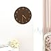 thehaki Decorative Wall Clock Silent & Non-Ticking Quartz Clock PU Leather Lightweight 0.4lb Round 9