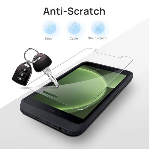Gerutek [Pack of 2 Tempered Glass for Samsung Galaxy Tab Active 5 2024/Active 3.8 Inch, (SM-X300/X306B/T570/T575), 9H, Anti-Scratch, Bubble-Free, High Definition, Screen Protector for Tab Active 5
