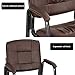 Giantex 2 PCS Reception Chair PU Leather Office Executive Ergonomic Guest Meeting Chair (Brown)