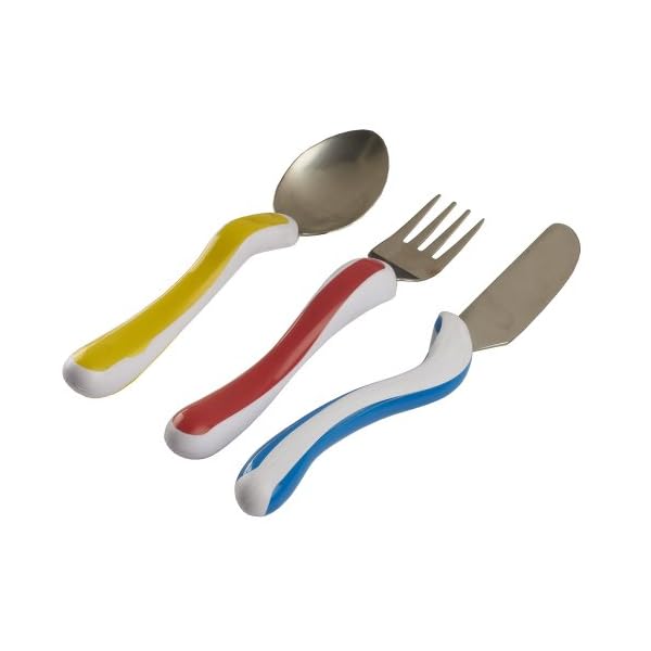 NRS Healthcare M80282 Kura Care Easy Grip Children's Cutlery Set