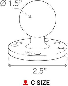 Amazon Com Ram Mounts Round Plate With Ball