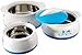 Milton Delish Insulated Thermo Hot Or Cold Casserole Serving Bowls With Stainless Steel Inner And Locking Lids (Set of 3), White With Blue