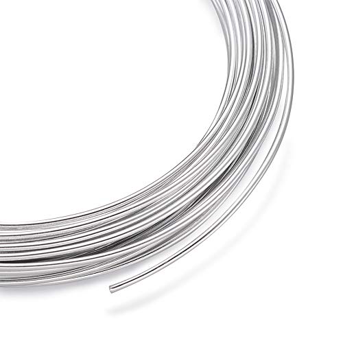 Fashewelry Aluminum Wire Beading Craft Wire Jewelry Findings DIY for Jewelry Making Accessories 1.5mm (16 Gauge), 10m/roll (Silver)