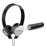 SOL REPUBLIC Tracks HD On-Ear Headphones (Black) with Powerocks Magicstick 2800mAh Universal Extended Battery