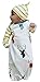 Newborn Baby Coming Home Outfit Stripe Long Sleeve Deer Print Gown Sleepwear+Hat size 0-6 Months/60 (White)