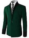 H2H Mens Slim Fit Stylish Casual One Button Suit Coat Jacket Business Blazers