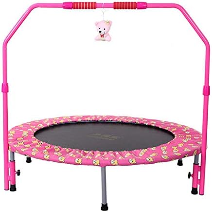 子供用トランポリンアームレスト付きミニトランポリン 折りたたみスポーツトランポリン 安全で耐久性 耐荷重