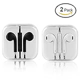 Earphones, In Ear Earphones with Microphone Stereo Headphone,Sport Headset Stereo Headphones Remote Volume Control with Microphone Light Weight Fits Android Apple Other Devices 2Pack (Black&White)