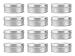 16-Ounce Metal Candle Tins (12-Pack); Silver Round Containers for Candles, Spices, Travel, Food Storage Etc.
