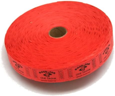 Red Drink Ticket Roll