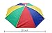 Crazy Cart Umbrella hat Protect Your Head for Fishing Beach Golf Party for Adults (Colorful)